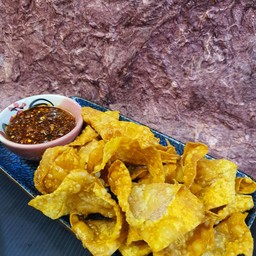 เกี๊ยวไม่เผ็ด + ห่อหมู + น้ำจิ้ม