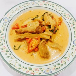 แกงเผ็ดเป็ดย่างเจ