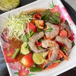 ตำกุ้งสด/สุก