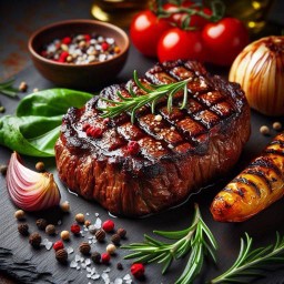 สเต็กเนื้อสันนอก Striploin Steak