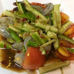 ตำแตงปูปลาร้า กุ้งสด