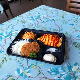 Omu Menchi-Katsu Bento