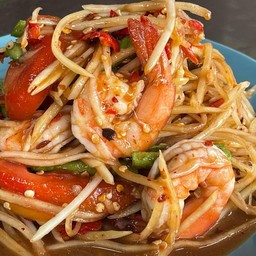 ตำทะเล กุ้ง+ปลาหมึก