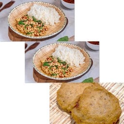 กะเพราอกไก่ 2 กล่อง (แถมฟรี หมูยอ 2 ชิ้น)