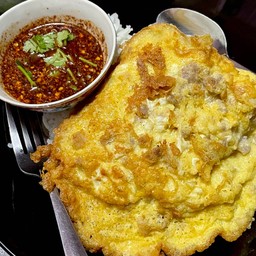 ข้าวไข่เจียว+น้ำจิ้มแจ่ว