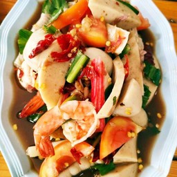 ตำทะเลหมึก กุ้ง(สด)