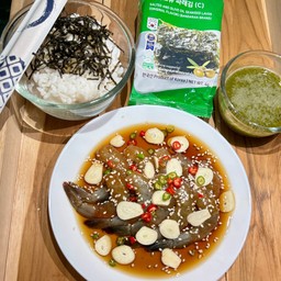 [อร่อยซ่ากับโค้ก] ชุดกุ้งดองซีอิ้วเกาหลี +  โค้ก ออริจินัล (กระป๋อง)