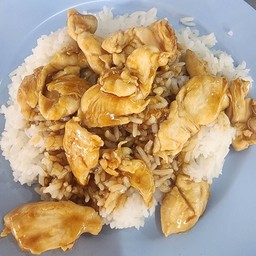 เนื้อสัตว์ หวาน ราดข้าว