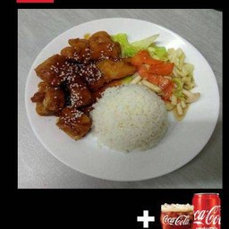 [อร่อยซ่ากับโค้ก] ข้าวไก่กรอบซอสเกาหลี+โค้กไม่มีน้ำตาลกระป๋อง