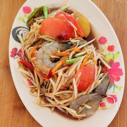 ตำกุ้งสดสด ปลาร้าแซ่บแซ่บ