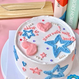เค้กหัวใจดาว เกาหลีเกาใจ ขนาด 1 ปอนด์