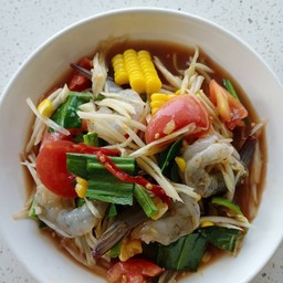 ตำกุ้งสด