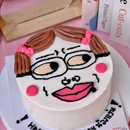 เค้กงานวาดเพื่อนฉันสวยที่สุด ขนาด 1 ปอนด์