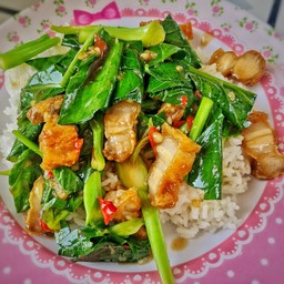 ผัดคะน้า (ใส่พริก)