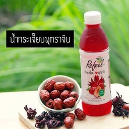 น้ำกระเจี๊ยบพุทราจีน Refeel 430 ml
