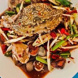 ตำหอยแครง+ปูม้า