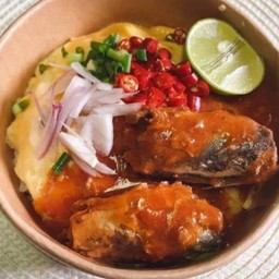 ข้าวไข่ข้น ยำปลากระป๋อง