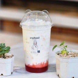 สตอเบอรี่นมสด-เย็น