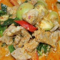 แกงเผ็ดเนื้อมะเขือเปราะแปะ