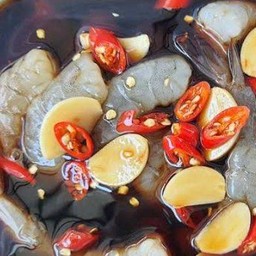 กุ้งแช่บ้วยดองซีอิ้วญี่ปุ่น