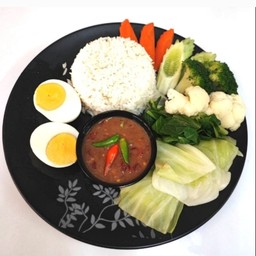 ข้าวน้ำพริกกะปิ+ ไข่ต้ม