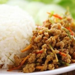 ข้าวคั่วกลิ้งหมู