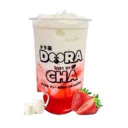 นมสดสตรอว์เบอรี่ปั่น