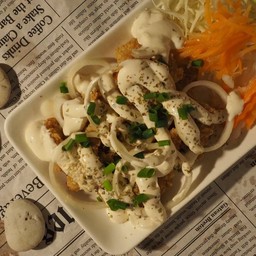 ไก่กรอบซอสซาวครีม