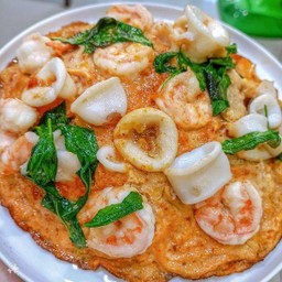 ห่อหมกทะเลไข่ข้น ราดข้าว