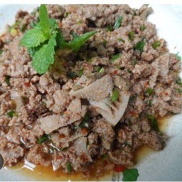 ลาบเนื้อสุก