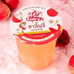 ชาลิ้นจี่ ผสมวุ้นน้ำผึ้ง