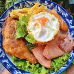 ข้าวผัดอเมริกัน คอมโบ