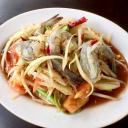 ตำ ปลาร้า กุ้งสด