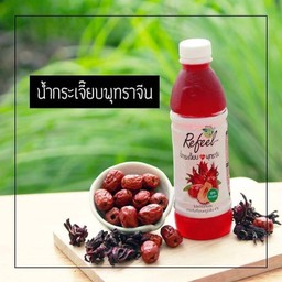 น้ำกระเจี๊ยบ น้ำแข็ง แก้วโอ่ง