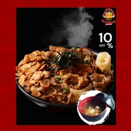 (ลดสุดคุ้ม 10%) เซตข้าวหน้าด้ง+ซุปมิโซะ