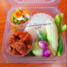 ข้าว น้ำพริกลงเรือ หมูหวาน