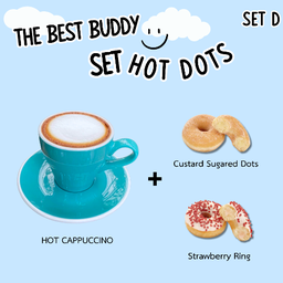 SET D Hot Cappuccino + Cony  donut