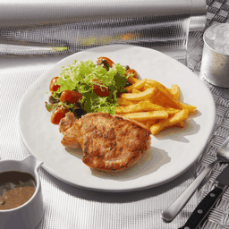 สเต็กหมูคุโรบูตะ w/ซอสพริกไทยอ่อน