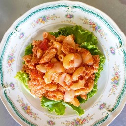 ผัดมักกะโรนีซอสไก่