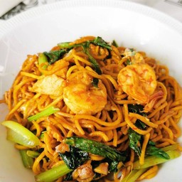 หมี่เหลืองฮกเกี้ยนกุ้ง