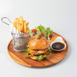 แฮมเบอเกอร์ไก่ทอดเฟรนไฟล์