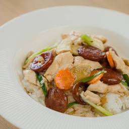ข้าวราดหน้าไก่กุนเชียง