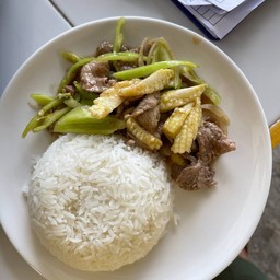 ข้าวราดผัดพริกสด