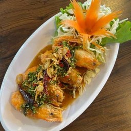 ยำกุ้งสะเดาหวาน