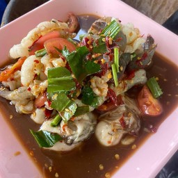 เหลา เหลา..กุ้ง+เล็บมือนาง+หอยนางรม(ปลาร้า)