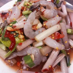 ตำไหลบัวกุ้งสด