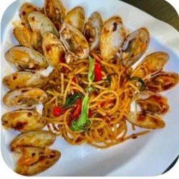 สปาเก็ตตี้ผัดหอยลายพริกเผา
