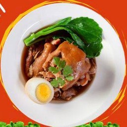 ข้าวขาหมู เนื้อล้วน + ไส้