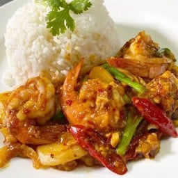ข้าวกุ้งผัดพริกเผา