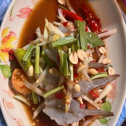 ตำกุ้งสด